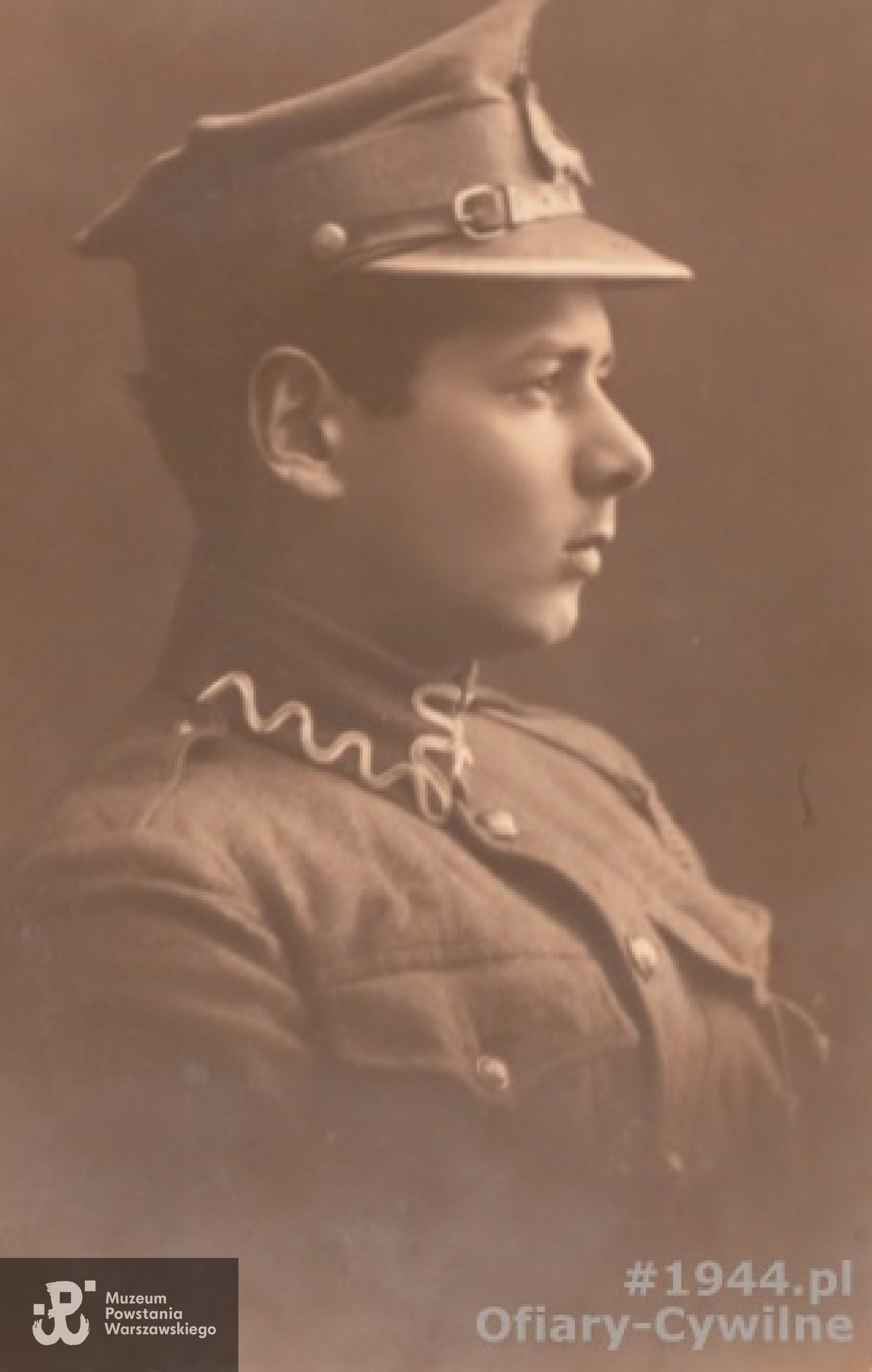 Witold Szwentner (1900-1944), zdjęcie w mundurze ochotnika z wojny polsko-bolszewickiej udostępnione przez panią Małgorzatę Deckert