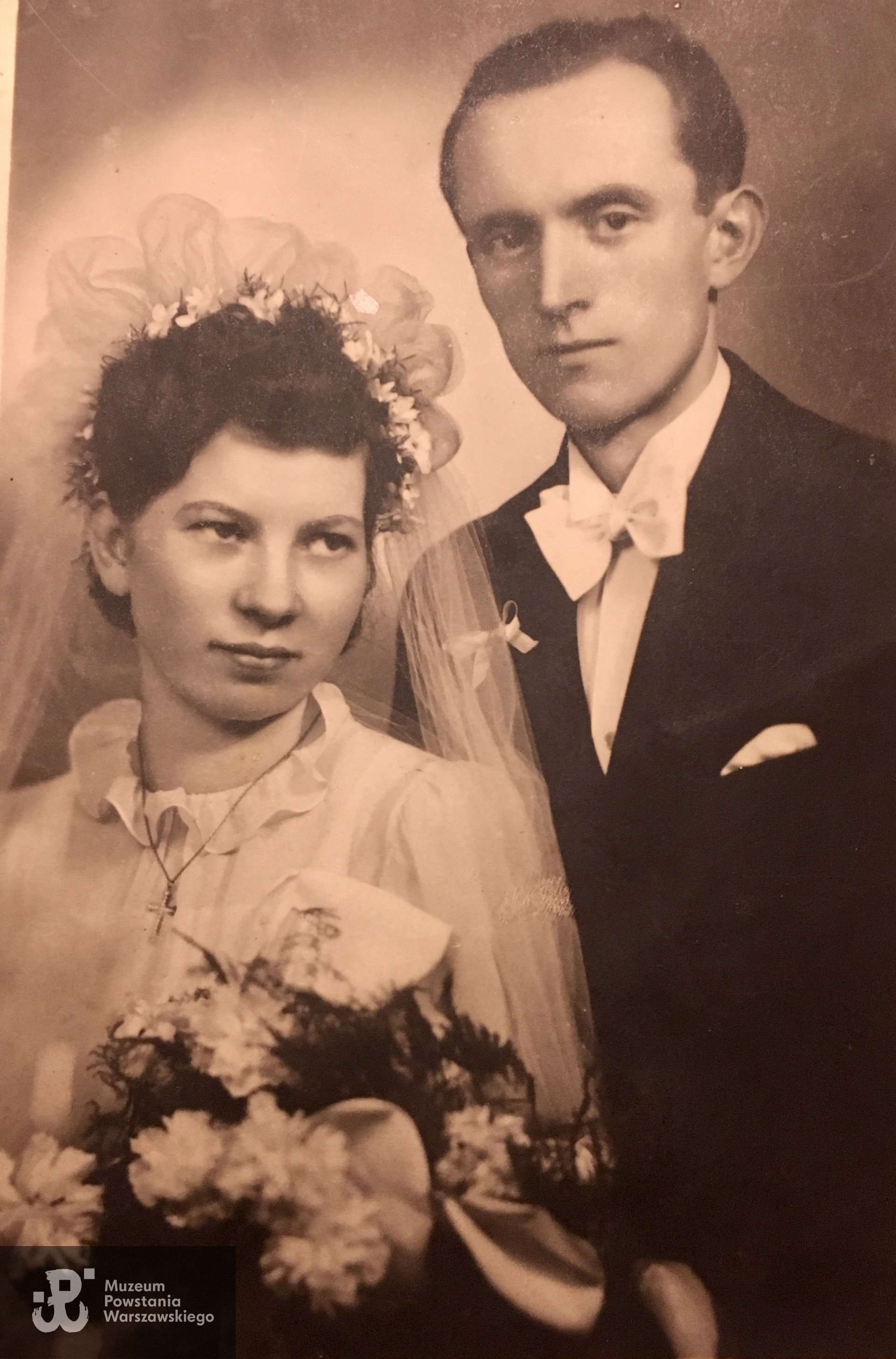 Stefan Haber i Alicja z domu Gurowska, fotografia ślubna wykonana w 1942 r. udostępnił p. Paweł Haber