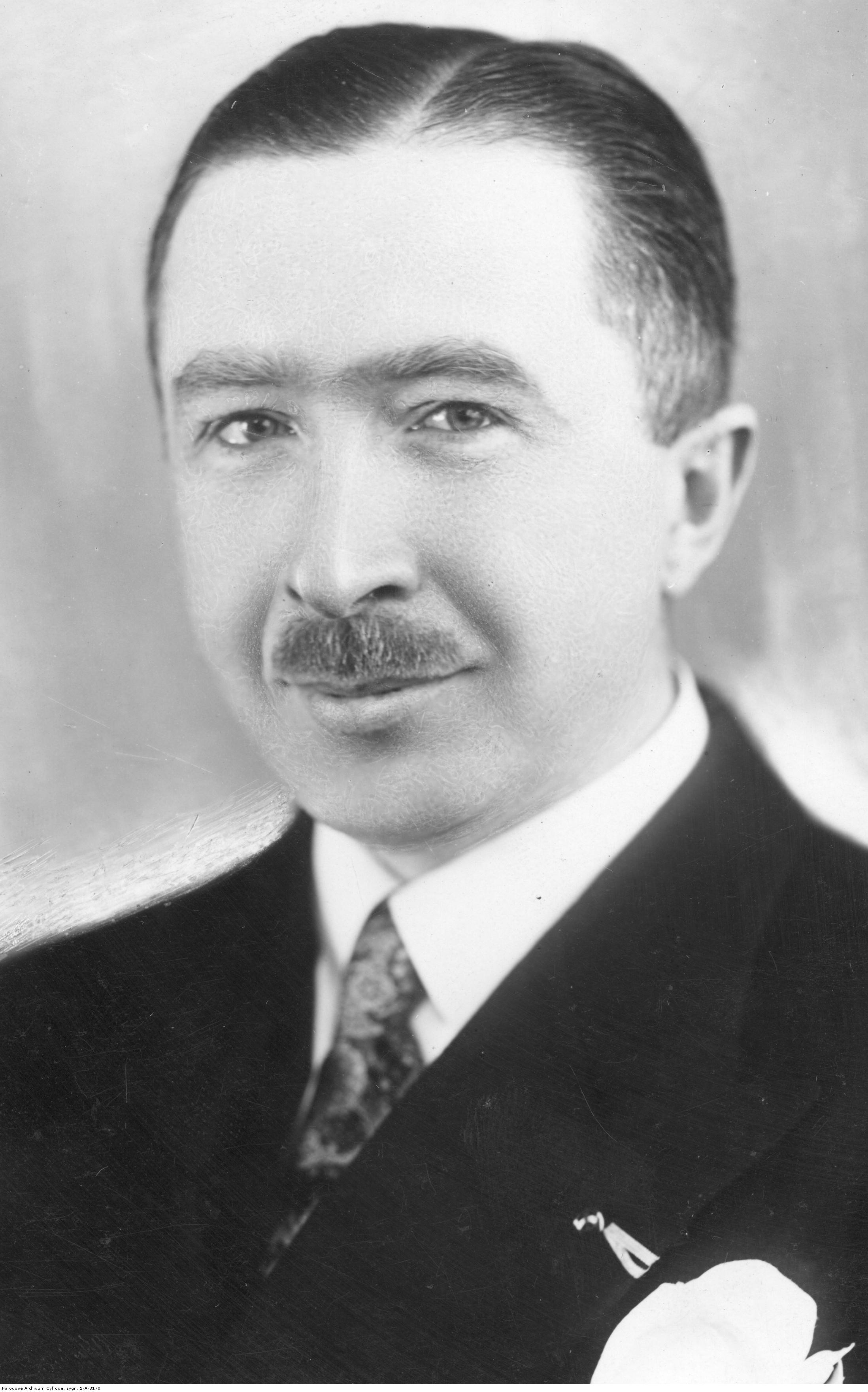 Józef Włodek, prezydent Grudziądza. Fotografia portretowa ze zbiorów Narodowego Archiwum Cyfrowego 1-A-3170