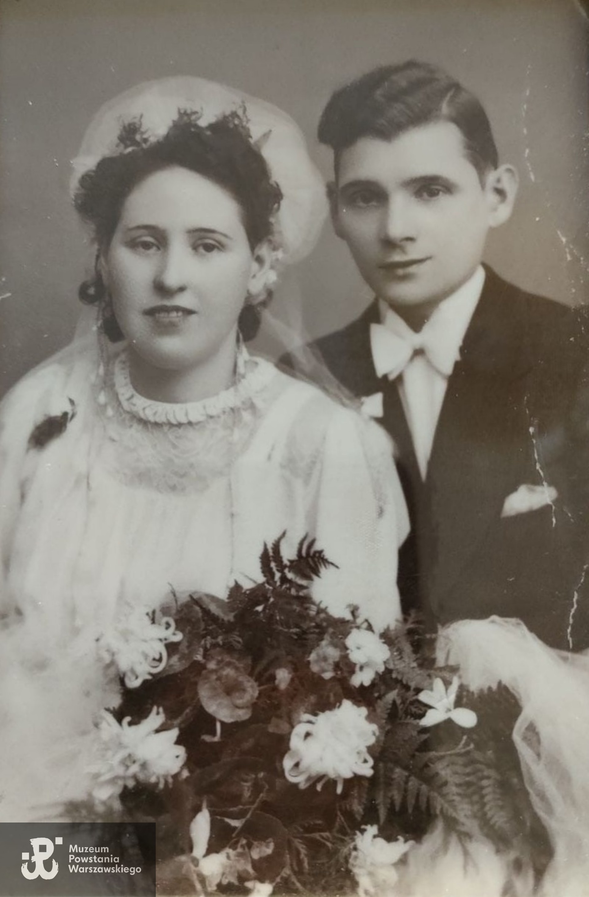fotografia ślubna Bronisława i Zofii, udostępnił syn p. Zbigniew MIłecki