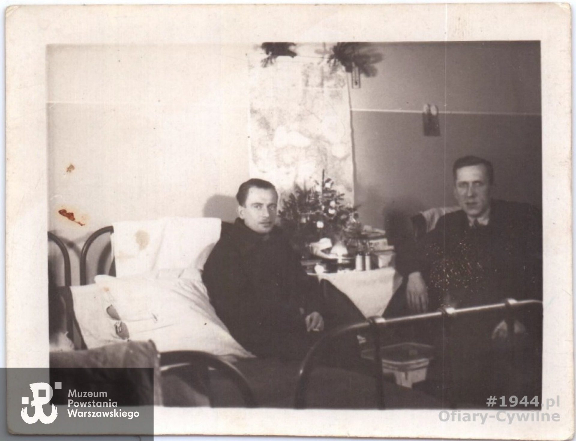 Lucjan Niks w szpitalu Ujazdowskim, zdjęcie udostępniła p. Maria Lesińska-Stela