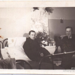 Lucjan Niks w szpitalu Ujazdowskim, zdjęcie udostępniła p. Maria Lesińska-Stela
