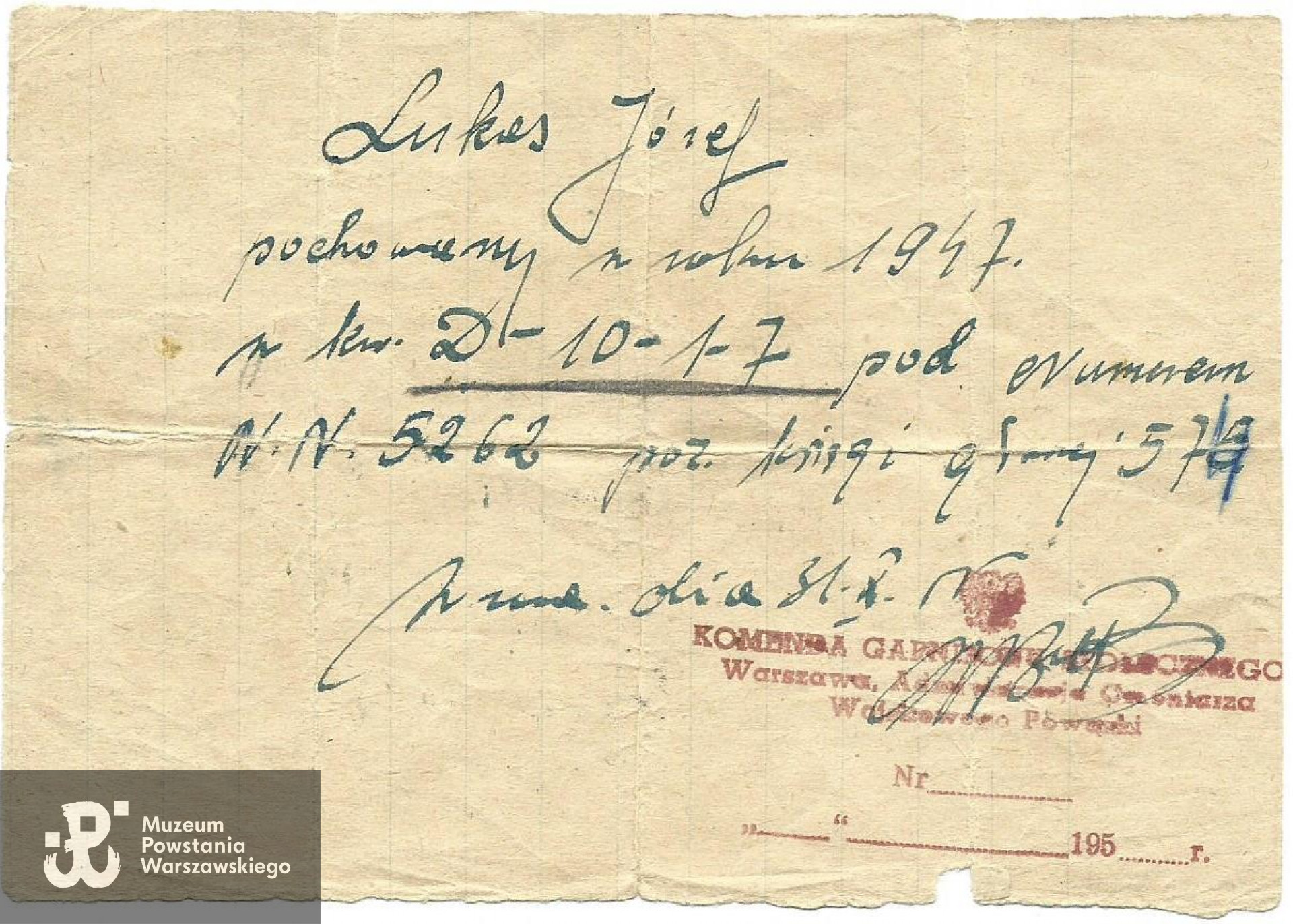 Dokument udostępniony przez pana Janusza Raszkowskiego