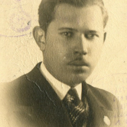 Tadeusz Ptasiński, zdjęcie z ausweisu udostępnione przez syna pana Andrzej Ptasińskiego
