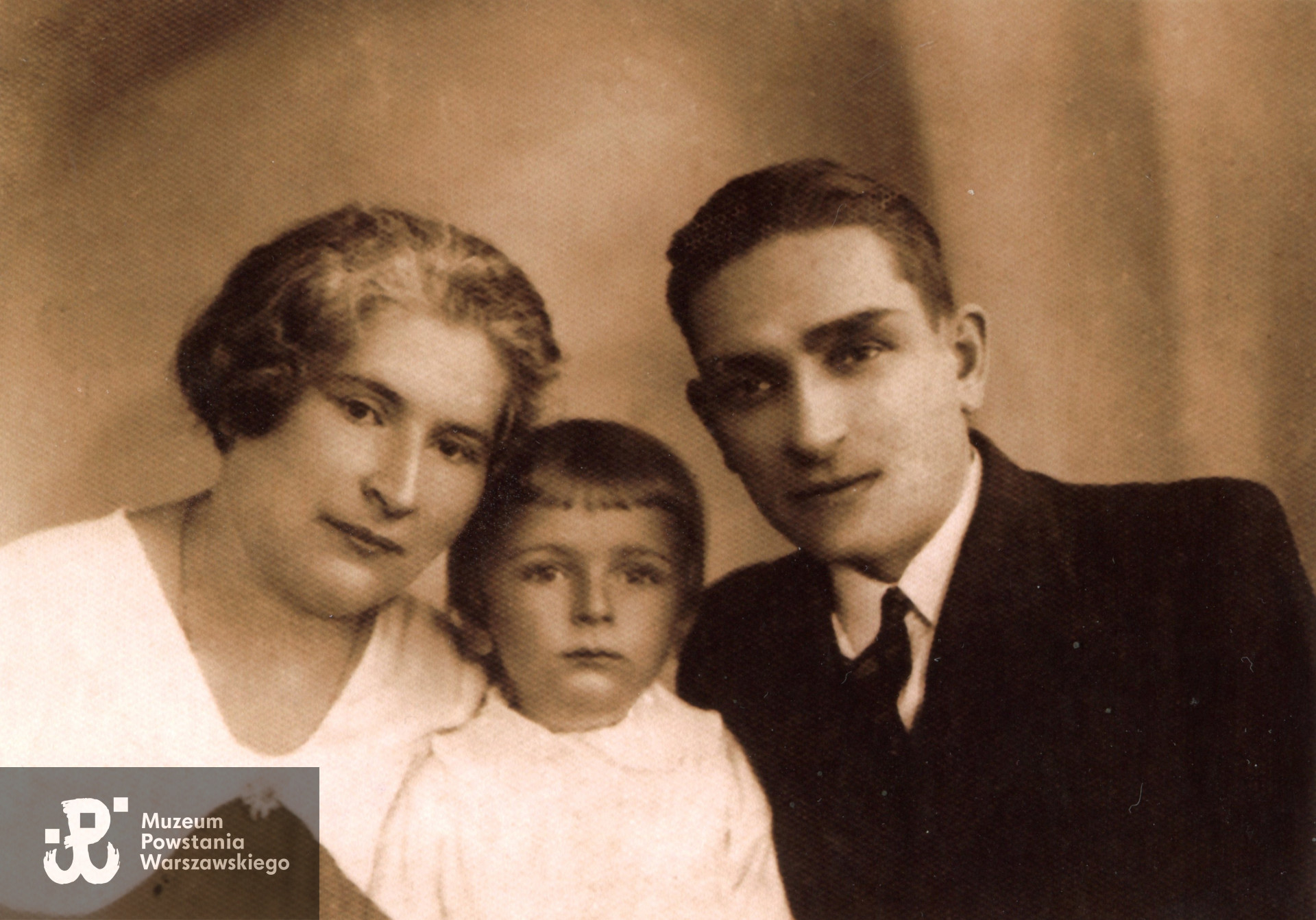 Rodzina Lasockich; Józefa, Romuald, Stanisław, fotografia ze zbiorów rodzinnych