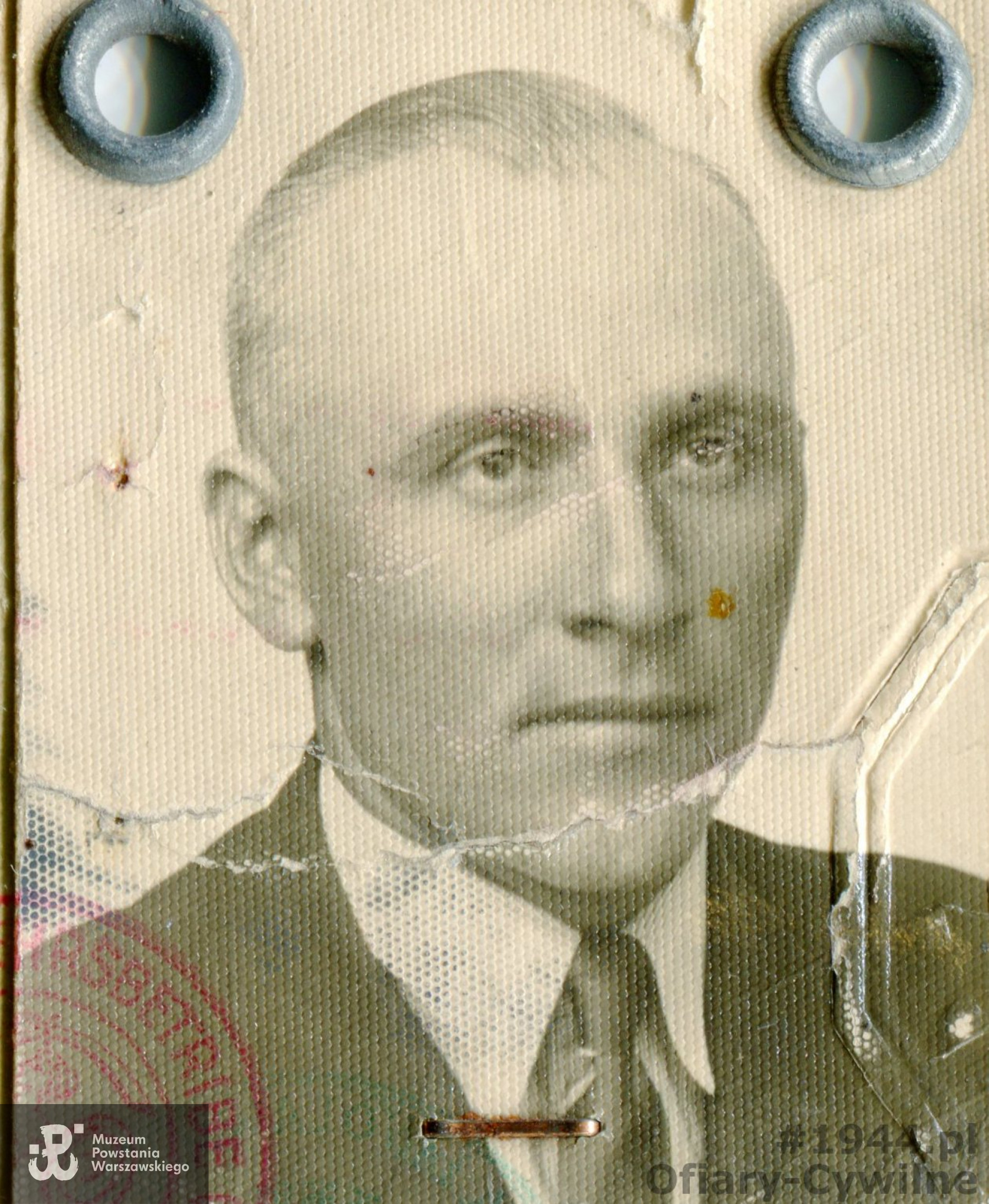 Zdjęcie z ausweisu wystawionego przez Miejskie Zakłady Komunikacji w Warszawie, ze zbiorów rodzinnych pana Witolda Dąbrowskiego